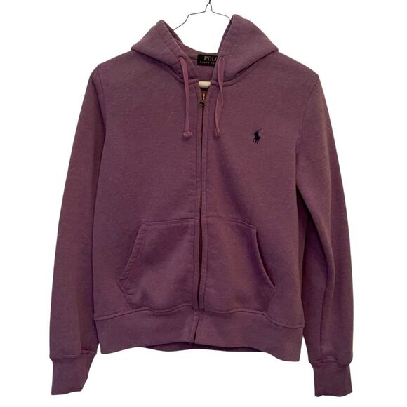 Polo Ralph Lauren Zip Up Hoodie Purple Kids Size L - Picture 1 of 6